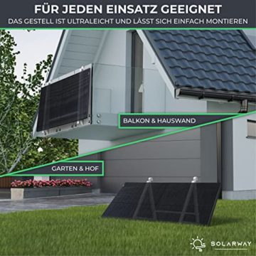 Solarway Balkonkraftwerk 800W Komplett Steckdose | Solaranlage Komplettset | 2x395W JaSolar-Module, Deye 800W Wechselrichter mit APP/WIFI + Zubehör | Plug&Play | genehmigungsfrei in AT - 5