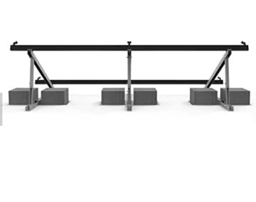 Solarway Halterung von Solarmodulen & Balkonkraftwerken | Aufständerung für Balkon, Flachdach & Garten / Boden - geeignet für Solarmodule mit einer Breite von 1096mm - 1134mm (Flachdach & Boden 2) - 2