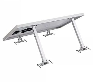 TRANGO ST-0003 Vario verstellbare ALU Solarmodul Halterung, Solarpanel Befestigung für Flachdach, Wand, Boot, Wohnmobil, senkrecht - waagerecht Universal-Aufstelle mit stufenlos Neigungswinkel 10°-60° - 1