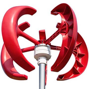 VEVOR Laterne Windkraftanlage Generator 5 Klingen Vertikale Windkraftanlage 100W 12V Windturbine 1100 U/min Windgenerator 3-Phasen-Wechselstrom-Permanentmagnet Geeignet für Wohnmobil Boote Pavillons - 9
