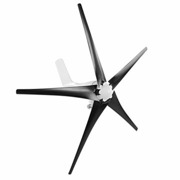 Windgenerator Windkraftanlage 800W 5-Blatt-Kleinwindkraftanlagen-Kit Industrielle Energieausrüstung(Schwarz 48V) - 1