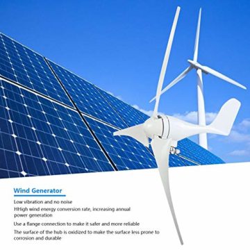 Windkraftanlage Generator NE-300S 300 Watt 24 V/12 V Hybrid Windkraftanlage 3 Blatt Wirtschaft Windmühle Turbine Windgenerator 3 STÜCKE 630mm Wind Blades Power Windmühle für häuser Industrielle(24V) - 2