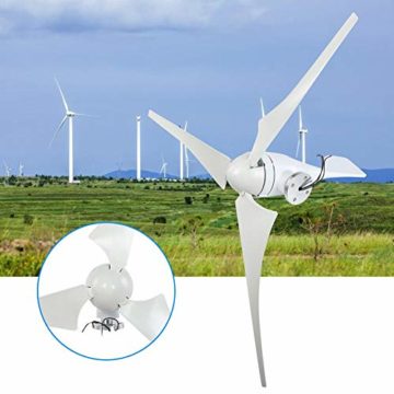 Windkraftanlage Generator NE-300S 300 Watt 24 V/12 V Hybrid Windkraftanlage 3 Blatt Wirtschaft Windmühle Turbine Windgenerator 3 STÜCKE 630mm Wind Blades Power Windmühle für häuser Industrielle(24V) - 4