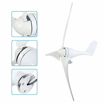 Windkraftanlage Generator NE-300S 300 Watt 24 V/12 V Hybrid Windkraftanlage 3 Blatt Wirtschaft Windmühle Turbine Windgenerator 3 STÜCKE 630mm Wind Blades Power Windmühle für häuser Industrielle(24V) - 1