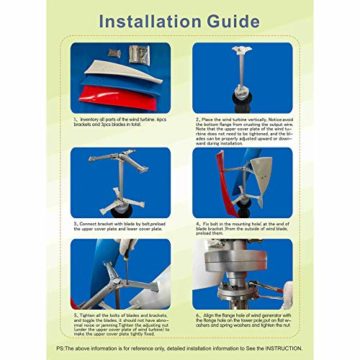 Windturbinen Generator 400W 12V Wendel Windkraftanlage mit Laderegler Windgenerator Kit für Boote Pavillons Kabinen - 9