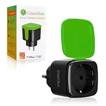 WLAN Steckdose Outdoor GreenSun misst den Stromverbrauch Gartensteckdose Außensteckdose Smart Steckdose Strommessgerät WiFi mit APP Stromzähler Stromverbrauchszähler Wasserdicht - 7
