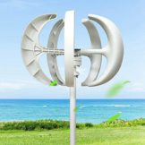WLQWER Windgenerator Windkraftanlage Windturbine Lantern Vertikale Axis, Haushalt Laterne Vertikale Windgenerator 200W 12V/24V Windgenerator,12v - 1