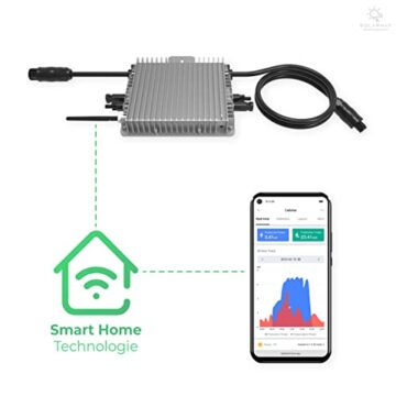 Solarway Balkonkraftwerk 1000W Komplett Steckdose, 600W/800W/1000W Ausgang einstellbar, 2 x 500W JaSolar-Module, 1 x Deye 1000W Wechselrichter mit APP&WiFi, Plug&Play (1000.2, watts) - 6