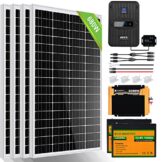 ECO-WORTHY 2.72kW·h Solarsystem, 680W 12V Solaranlage Komplettset für Wohnmobil: 4 Stücke 170W Solarmodul + 40A MPPT Laderegler + 2 Stücke 100Ah Lithiumbatterie + 2000W Wechselrichter - 1