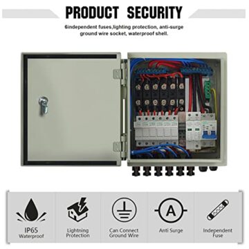 ECO-WORTHY 6,8 kWh Solarsystem 1700W 24V mit Wechselrichter und Batterie Netzunabhängig für Wohnmobil: 10 * 170W Solarmodul + 60A MPPT Laderegler + 4 Stücke 100Ah Lithiumbatterie+ 3000W Wechselrichter - 5