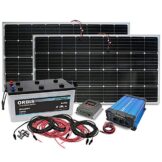 Insel Solaranlage PV-Anlage 1500W AC/Panel, Batterie, Laderegler, Sinus Wechselrichter - 1