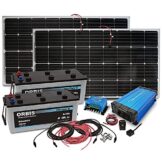 Insel Solaranlage PV-Anlage 2500W AC mit Panel, Batterie, Laderegler, Sinus Wechselrichter - 1