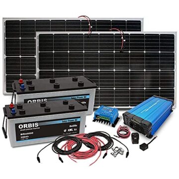Insel Solaranlage PV-Anlage 2500W AC mit Panel, Batterie, Laderegler, Sinus Wechselrichter - 1