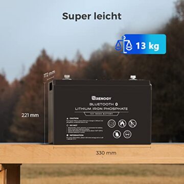 Renogy Solaranlage Komplettset,Balkonkraftwerk Inselanlage 1050W 12V 4Kwh Garten,Balkon,Dach:6*175W Solarpanels,1*2000W Reiner Sinus Wechselrichter,2*100Ah Batterie Bluetooth,100A MPPT Laderegler - 6